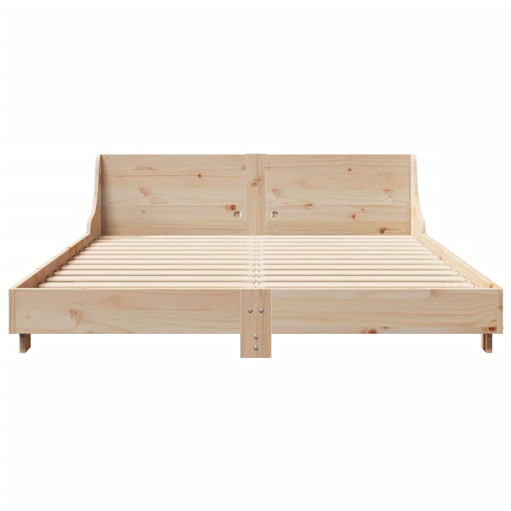 sengeramme uden madras 120x190 cm massivt fyrretræ
