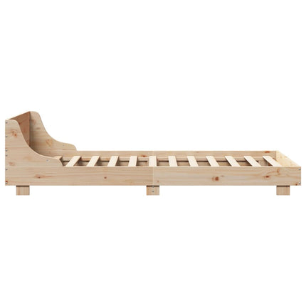sengeramme uden madras 90x190 cm massivt fyrretræ