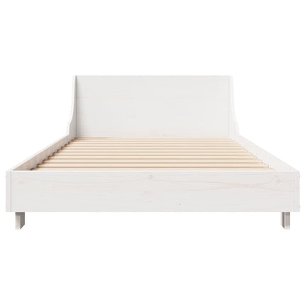 sengeramme uden madras 90x190 cm massivt fyrretræ hvid