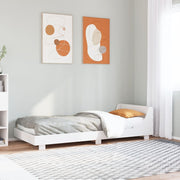 sengeramme uden madras 75x190 cm massivt fyrretræ hvid