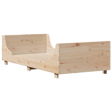 sengeramme uden madras 100x200 cm massivt fyrretræ