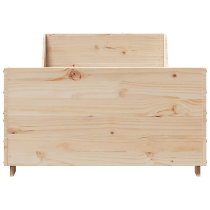 sengeramme uden madras 100x200 cm massivt fyrretræ