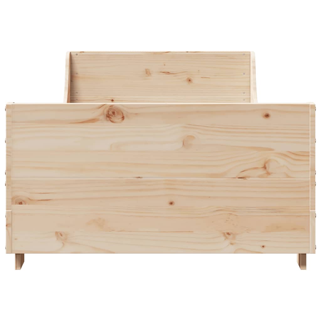 sengeramme uden madras 100x200 cm massivt fyrretræ