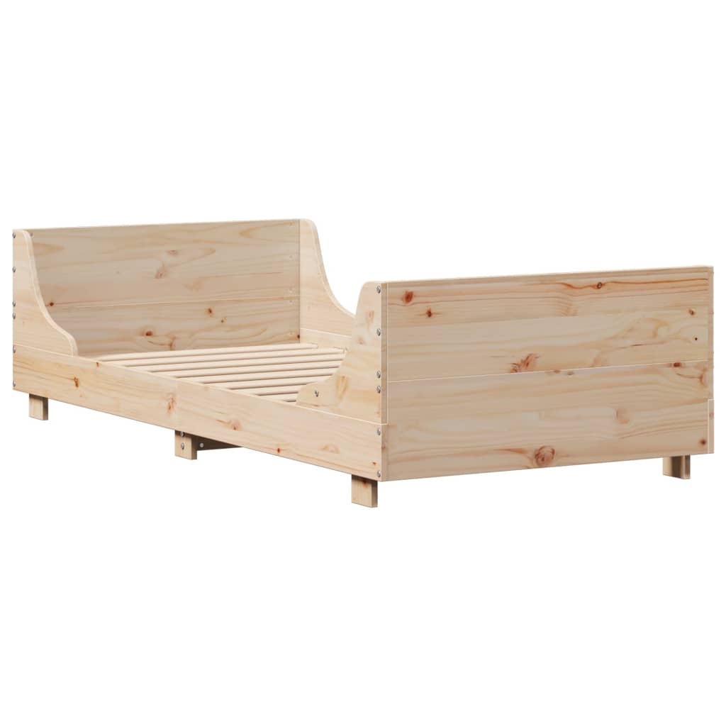 sengeramme uden madras 100x200 cm massivt fyrretræ
