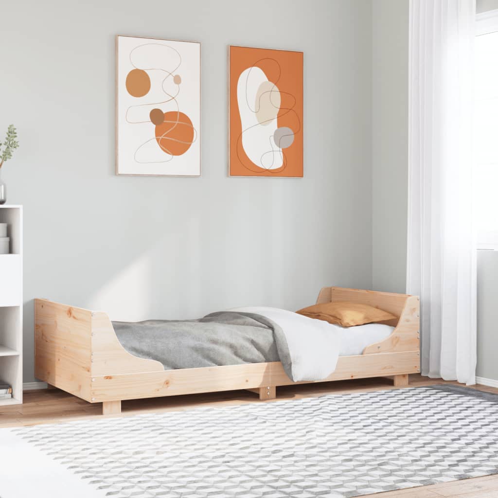 sengeramme uden madras 100x200 cm massivt fyrretræ