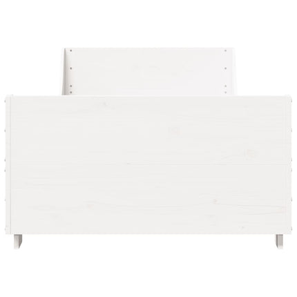 sengeramme uden madras 90x200 cm massivt fyrretræ hvid