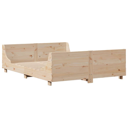 sengeramme uden madras 120x190 cm massivt fyrretræ