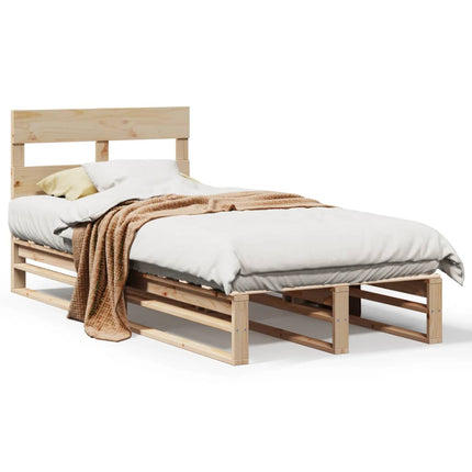 sengeramme uden madras 100x200 cm massivt fyrretræ