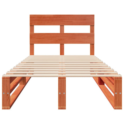 sengeramme uden madras 100x200 cm massivt fyrretræ gyldenbrun