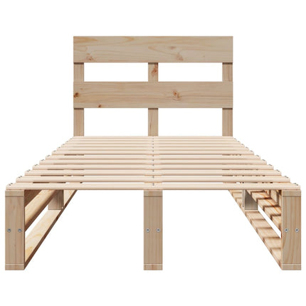 sengeramme uden madras 75x190 cm massivt fyrretræ