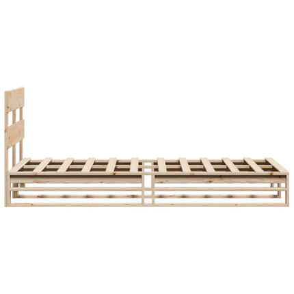 sengeramme uden madras 75x190 cm massivt fyrretræ