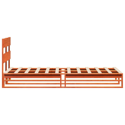 sengeramme uden madras 75x190 cm massivt fyrretræ gyldenbrun