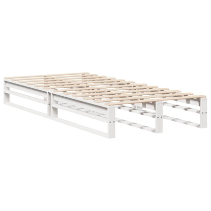 sengeramme uden madras 90x190 cm massivt fyrretræ hvid