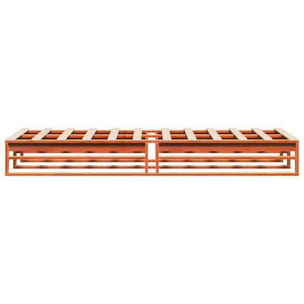 sengeramme uden madras 75x190 cm massivt fyrretræ gyldenbrun