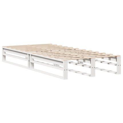 sengeramme uden madras 90x190 cm massivt fyrretræ hvid