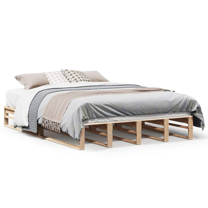 sengeramme uden madras 120x190 cm massivt fyrretræ