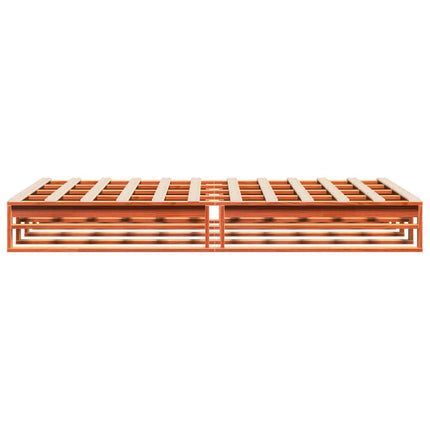 sengeramme uden madras 140x190 cm massivt fyrretræ gyldenbrun