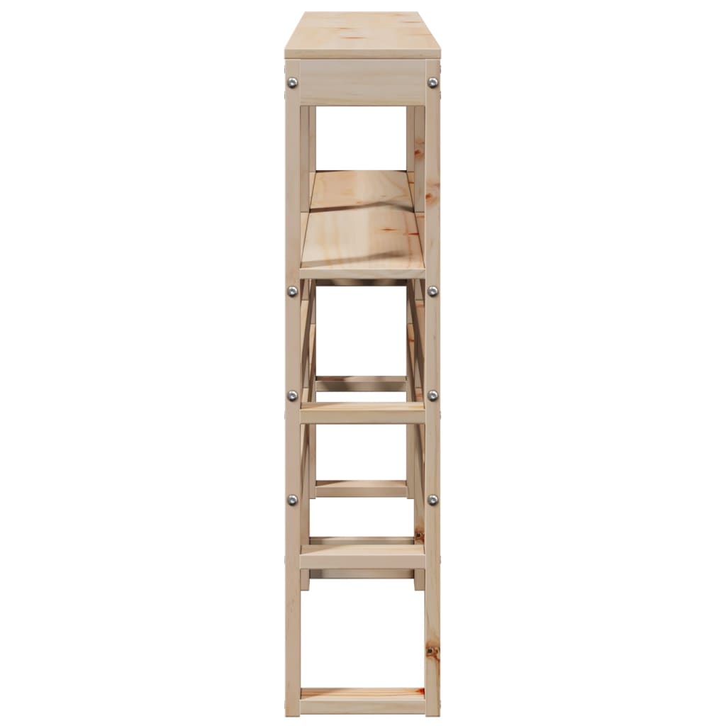 sengegavl med hylder 160 cm massivt fyrretræ