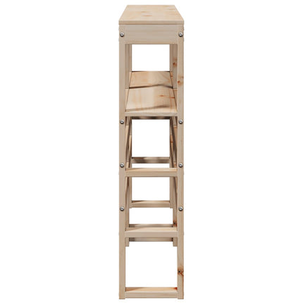 sengegavl med hylder 120 cm massivt fyrretræ