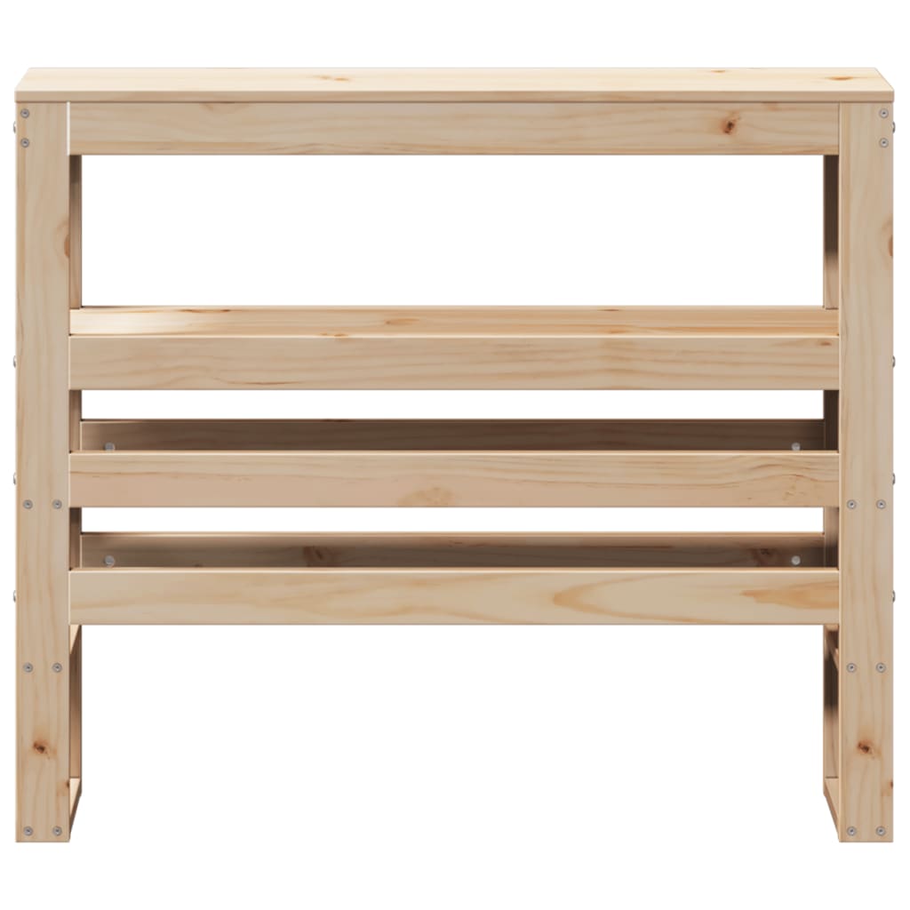 sengegavl med hylder 75 cm massivt fyrretræ hvid