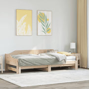 daybed med udtræk 90x200 cm massivt fyrretræ