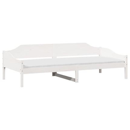 sengeramme uden madras 80x200 cm massivt fyrretræ hvid