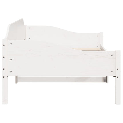 sengeramme uden madras 80x200 cm massivt fyrretræ hvid