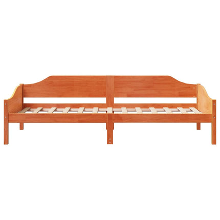sengeramme uden madras 80x200 cm massivt fyrretræ gyldenbrun