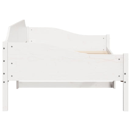 sengeramme uden madras 90x200 cm massivt fyrretræ hvid