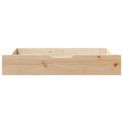sengeskuffer med hjul 2 stk. 95x55x17 cm massivt fyrretræ