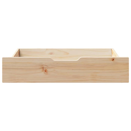 sengeskuffer med hjul 2 stk. 80x55x17 cm massivt fyrretræ