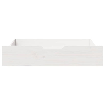 sengeskuffer 2 stk. 80x55x17 cm massivt fyrretræ hvid