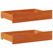 sengeskuffer 2 stk. 80x55x17 cm massivt fyrretræ gyldenbrun