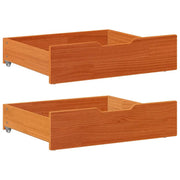 sengeskuffer 2 stk. 75x55x17 cm massivt fyrretræ gyldenbrun