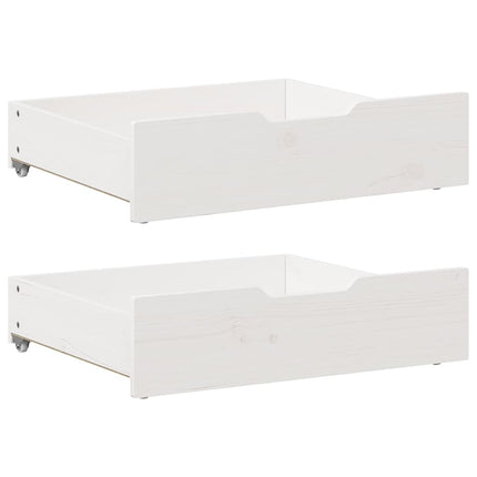sengeskuffer 2 stk. 65x55x17 cm massivt fyrretræ hvid