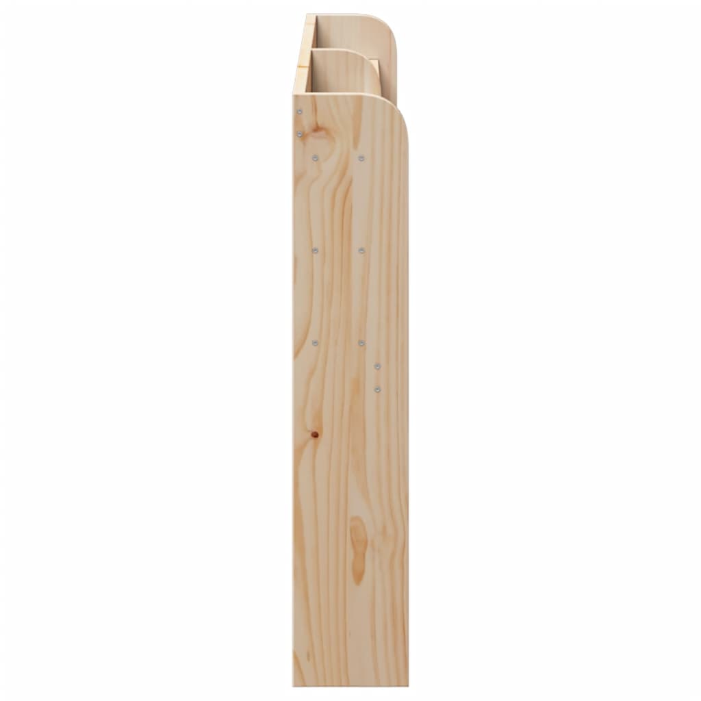 sengegavl med hylder 135 cm massivt fyrretræ hvid