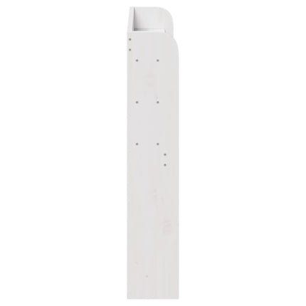 sengegavl med hylder 90 cm massivt fyrretræ hvid