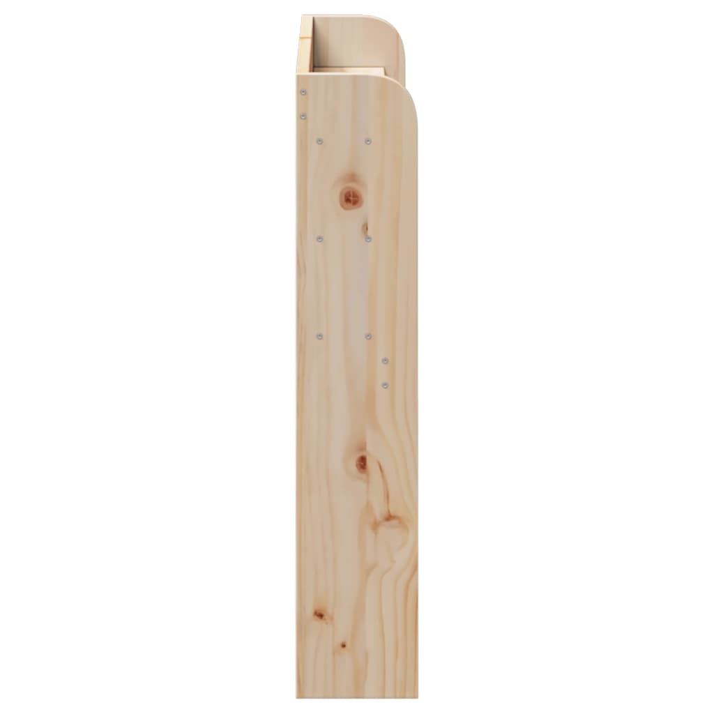 sengegavl med hylder 75 cm massivt fyrretræ hvid