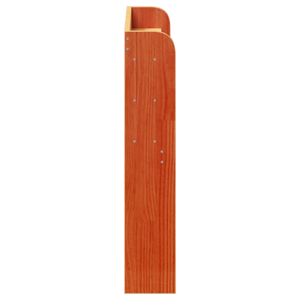 sengegavl med hylder 75 cm massivt fyrretræ gyldenbrun
