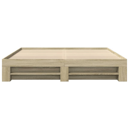 sengeramme uden madras 200x200 cm konstrueret træ sonoma-eg