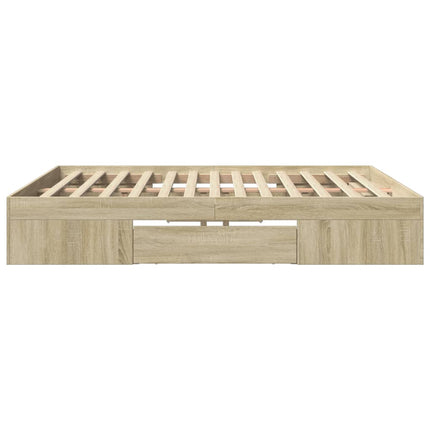 sengeramme uden madras 200x200 cm konstrueret træ sonoma-eg