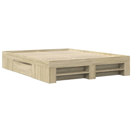 sengeramme 160x200 cm uden madras konstrueret træ sonoma-eg