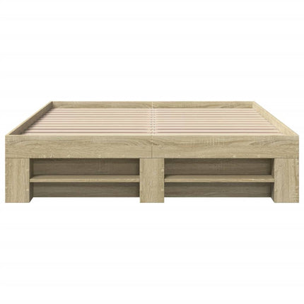 sengeramme 140x200 cm uden madras konstrueret træ sonoma-eg