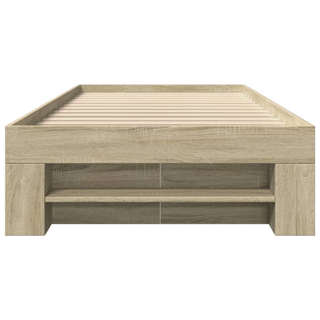 sengeramme 100x200 cm uden madras konstrueret træ sonoma-eg