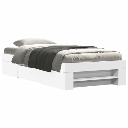 sengeramme 90x200 cm konstrueret træ hvid