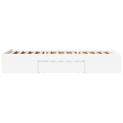 sengeramme 90x200 cm konstrueret træ hvid