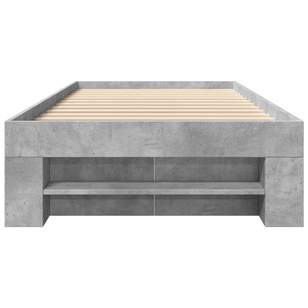 sengeramme 90x200 cm konstrueret træ betongrå