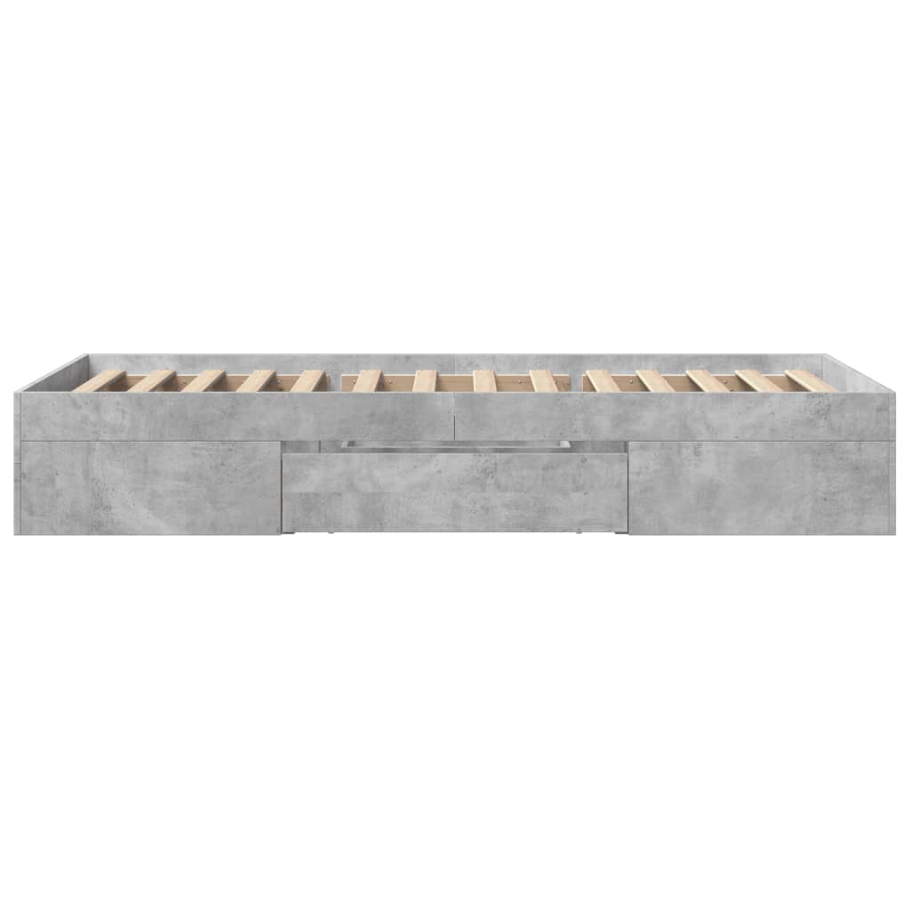 sengeramme 90x200 cm konstrueret træ betongrå