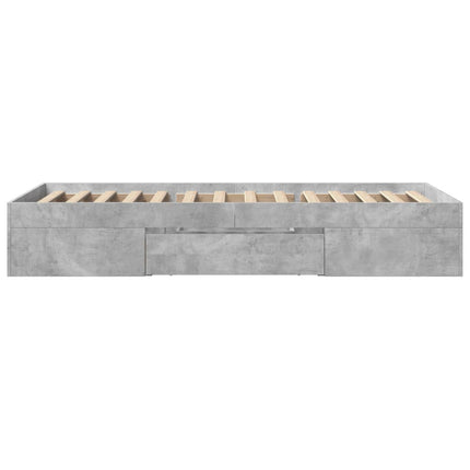 sengeramme 90x200 cm konstrueret træ betongrå