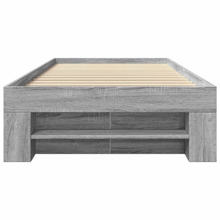 sengeramme 90x200 cm konstrueret træ grå sonoma-eg